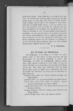 Zur Geschichte des Schulwesens.