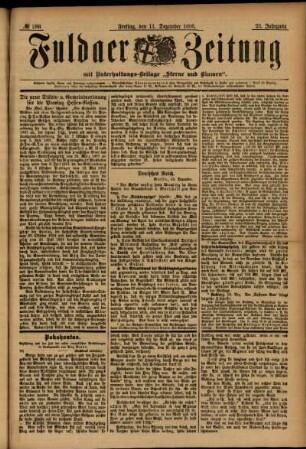 Ausgabe vom Freitag, den 11. Dezember 1896.