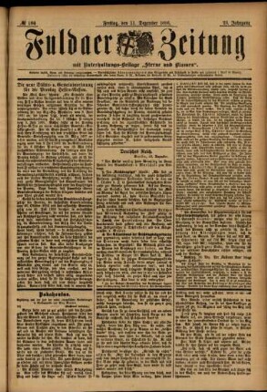Ausgabe vom Freitag, den 11. Dezember 1896.
