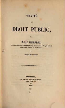 Traité de droit public, 2