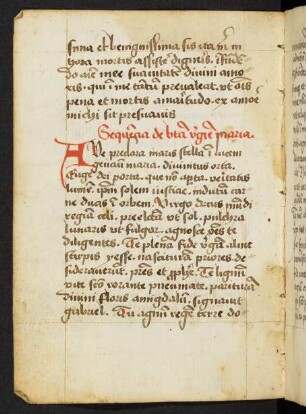 Sequentia de virgine Maria
