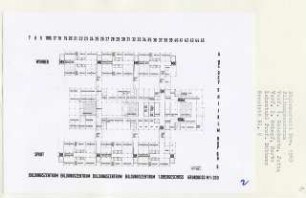 Bildungszentrum (Diplomarbeit bei Kurt Dübbers): Grundriss 1. Obergeschoss 1:200