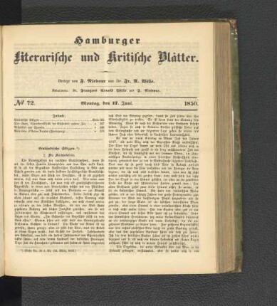No. 72. 17. Juni 1850