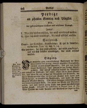 Predigt am zehenden Sonntag nach Pfingsten.