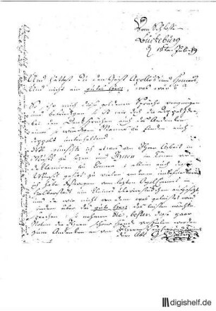 1: Brief von Georg Joseph Vogler an Johann Wilhelm Ludwig Gleim
