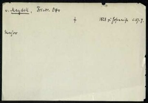 Maydell, Friedr. Otto v.