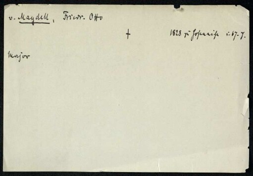 Maydell, Friedr. Otto v.
