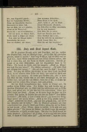 184. Salz und Brot segnet Gott.