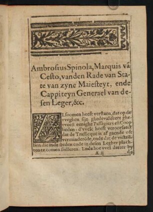 3-8, Ambrosius Spinola, Marquis van Cesto, ...