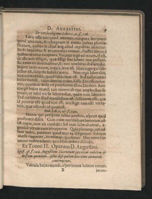 Ex Tomo II. Operum D. Augustini.