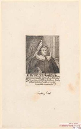 Christoph Lochner, Diakon bei Heilig Geist; geb. 13. Januar 1621; gest. 18. Oktober 1682