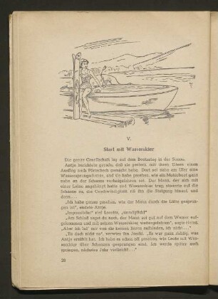 Start mit Wasserskier