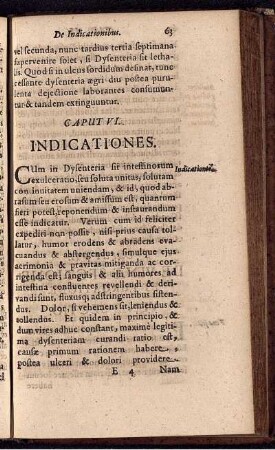 CAPUT VI. INDICATIONES.