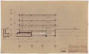Physikalische Institute der Universität Köln: Kernphysik Querschnitt B-B, 1:100
