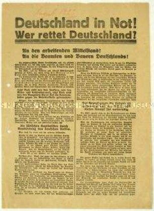 Flugblatt der KPD zur Ruhrbesetzung 1923