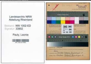 Entnazifizierung Leonie Pauly, geb. 17.02.1905 (Lehrerin)