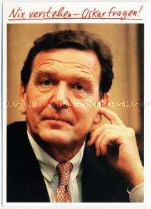 Satirische Postkarte zu Gerhard Schröder