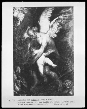 Chronos beschneidet dem Cupido die Flügel