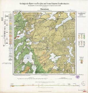 [2843] Rheinsberg, Geologische Karte von Preußen und benachbarten Bundesstaaten