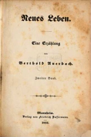 Neues Leben : Eine Erzählung, 2