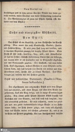 Sechs und vierzigster Abschnitt. Vom Schill