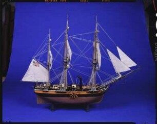 Vollmodell des amerikanischen Dampfschiffes "Savannah", Maßstab 1:50