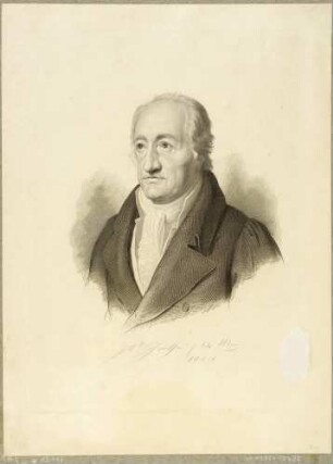 Bildnis des Dichters Johann Wolfgang von Goethe, Brustbild nach links
