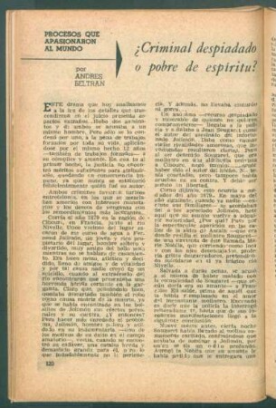 ¿Criminal despiadado o pobre de espíritu? : Procesos que apasionaron al mundo