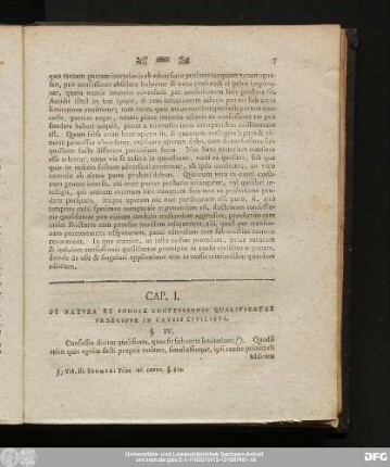 Cap. I. De Natura Et Indole Confessionis Qualificatae Praecipue In Causis Civilibus.