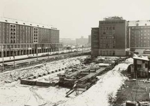 Bauplatz für einen Neubau an der Wilsdruffer Straße : Dresden, Wilsdruffer Straße. Bauplatz für einen Neubau westlich des Warenhauses "Centrum"