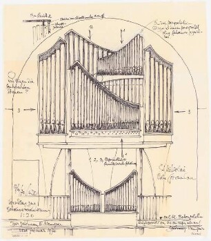 Evangelische St. Nikolai-Kirche, Berlin-Spandau Orgel: Ansicht Orgel 1:20