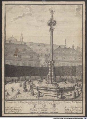 Mariensäule auf dem Residenzplatz in Eichstätt, 1777 - BSB Cgm 2645(D