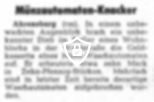 Münzautomaten-Knacker