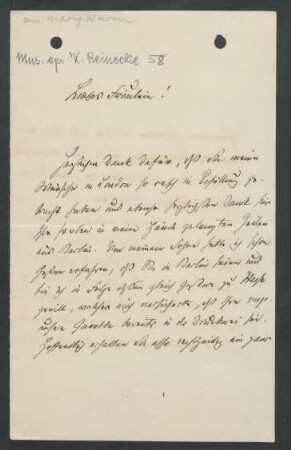 Brief an Mary Wurm : 07.10.1887