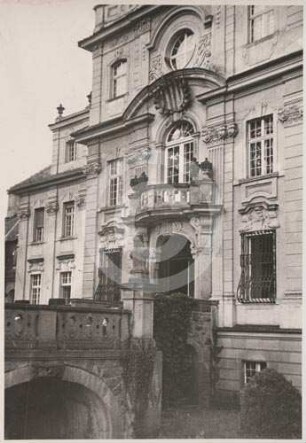 Mittelrisalit der Gartenfassade von Schloss Brauchitschdorf