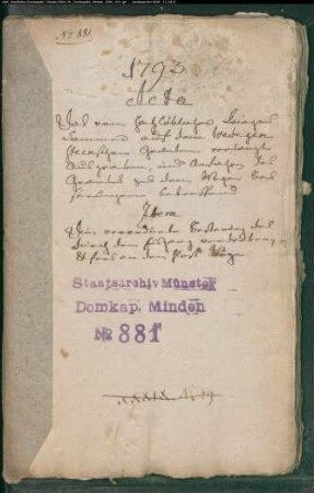 Kriegs- und Domänenkammer ./. Domkapitel wegen des Wegebaus