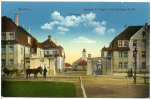 Bautzen. Kaserne des 3. Königlich Sächsischen Feld-Artillerie-Regiments No. 28 - Hapteingang