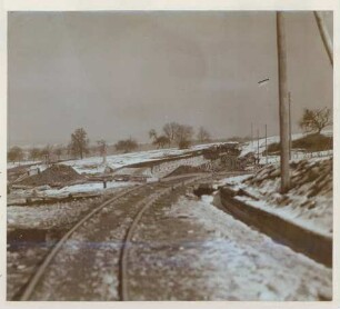 Foto einer Brücke beim Bahnbau Obermichelbach - Waldighofen