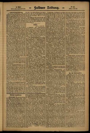 Zweite Ausgabe vom Freitag, den 04. Juli 1913.