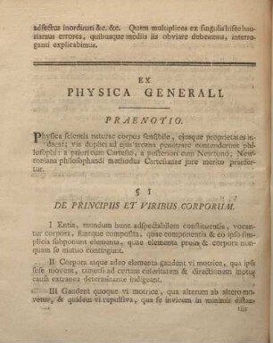 Ex physica generali.