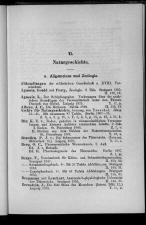 VI. Naturgeschichte