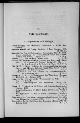 VI. Naturgeschichte