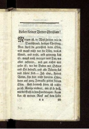 Lieber kleiner Vetter Christian!