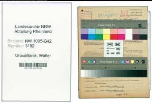 Entnazifizierung Walter Grossilbeck , geb. 29.06.1907 (Maler)