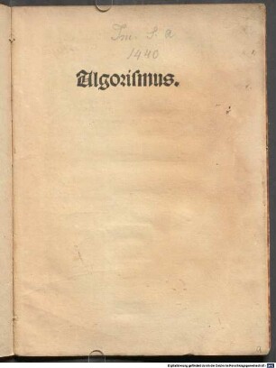 Algorismus