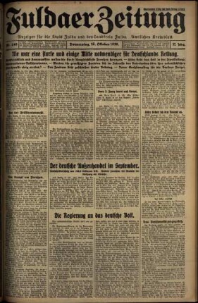 Ausgabe vom Donnerstag, den 16. Oktober 1930.