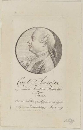 Bildnis des Carl Anselm von Thurn und Taxis