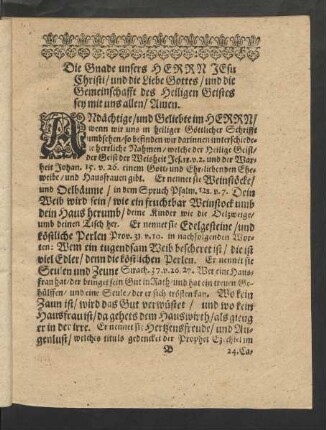 [Die Gnade unsers Herrn Jesu Christi/ ...]