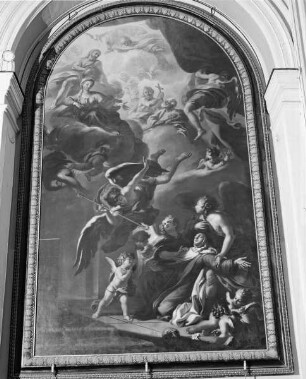 Transverberation der heiligen Theresia von Ávila, Trinität, Maria und Joseph