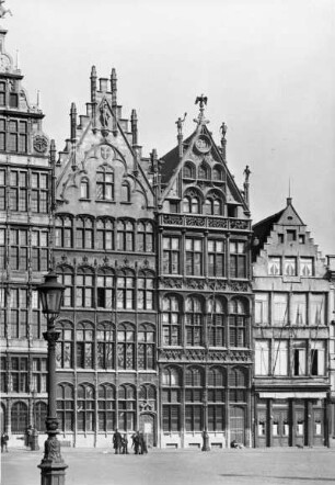 Gildehäuser am Markt, Antwerpen, Flandern, Belgien